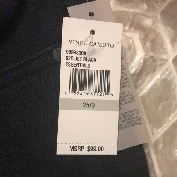 NEW!  Vince Camuto 5-pocket jet black skinny jeans - Picture 3 of 6